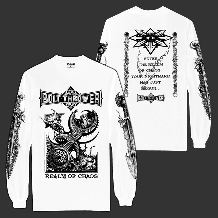 Bolt Thrower "Realm of Chaos (White)" LS (Pre-Order)